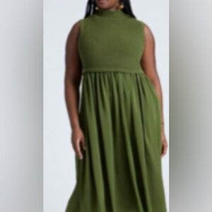 Eloquii Olive Green Maxi Dress